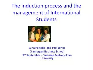 The induction process and the management of International Students