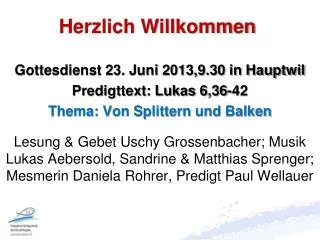 herzlich willkommen