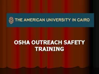 OSHA Outreach Safety Training General Industry Safety Standards
