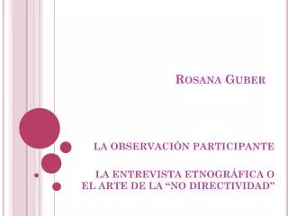 rosana guber