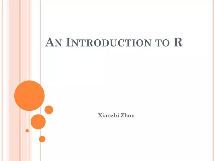 an introduction to r