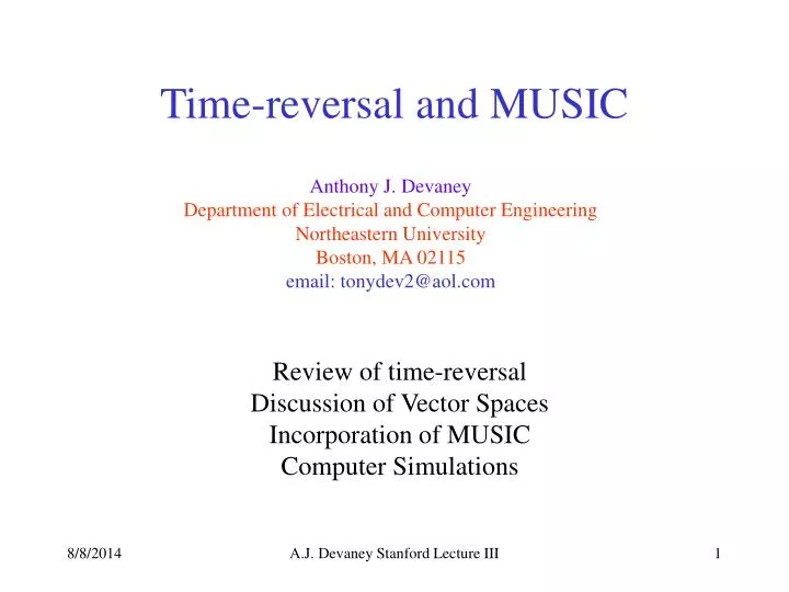time reversal and music
