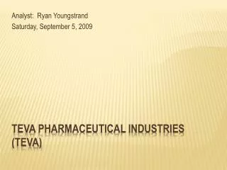 Teva Pharmaceutical Industries (TEVA)