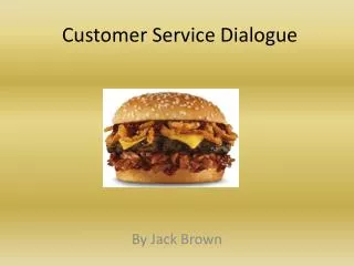 Customer Service Dialogue