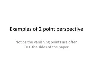 examples of 2 point perspective