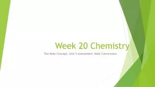 Week 20 Chemistry