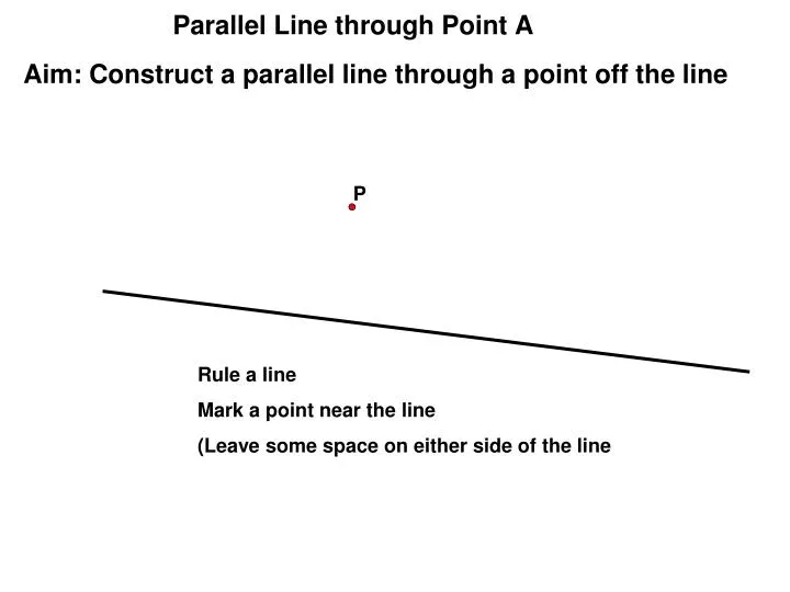 parallel line through point a