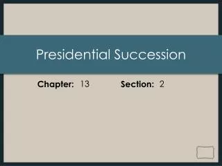 Presidential Succession