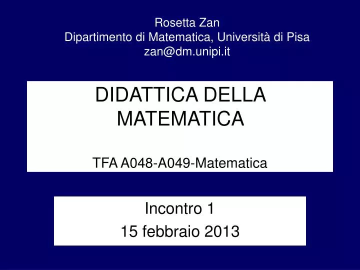 didattica della matematica tfa a048 a049 matematica