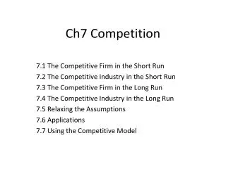 Ch7 Competition