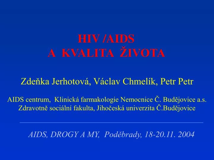 hiv aids a kvalita ivota