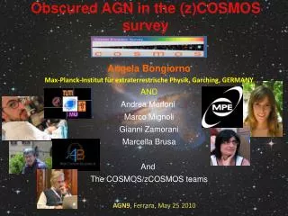 Obscured AGN in the (z)COSMOS survey