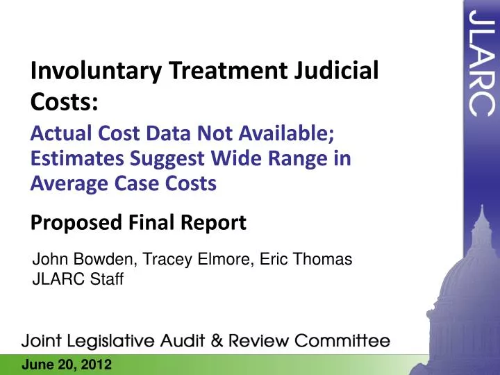 involuntary treatment judicial costs