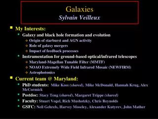 Galaxies Sylvain Veilleux