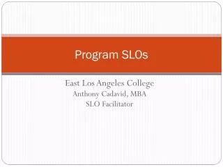 Program SLOs