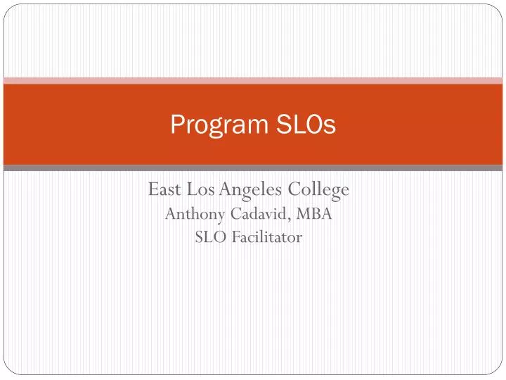 program slos