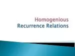 Homogenious Recurrence Relations - slide 1