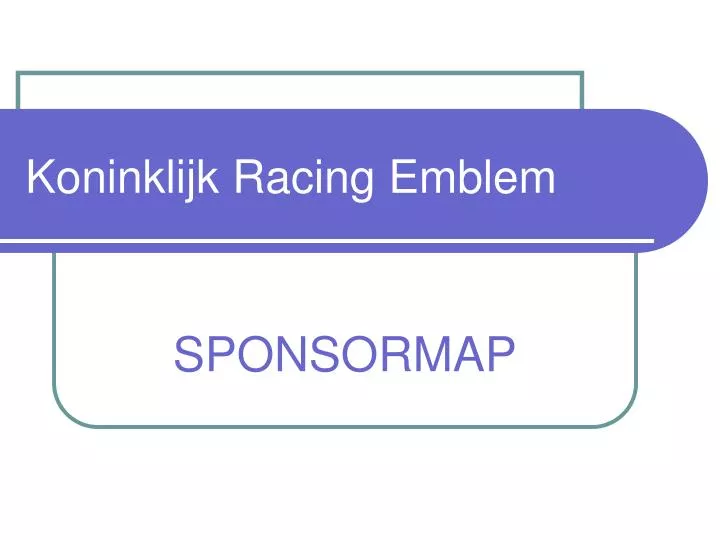 koninklijk racing emblem