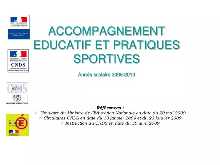 accompagnement educatif et pratiques sportives ann e scolaire 2009 2010