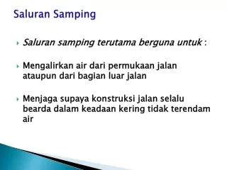 saluran samping