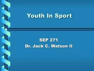 Youth In Sport