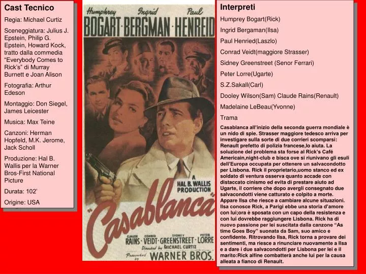 1942 casablanca michael curtiz