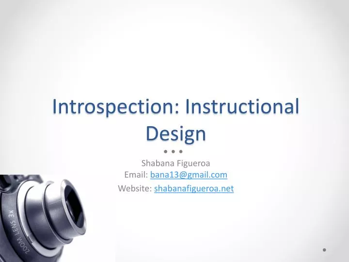 introspection instructional design