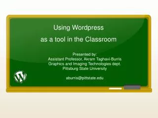 Using Wordpress as a tool in the Classroom
