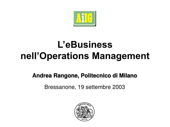 l ebusiness nell operations management