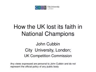 How the UK lost its faith in National Champions