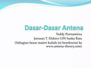 dasar dasar antena