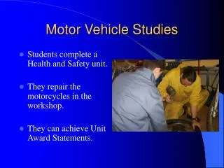 Motor Vehicle Studies