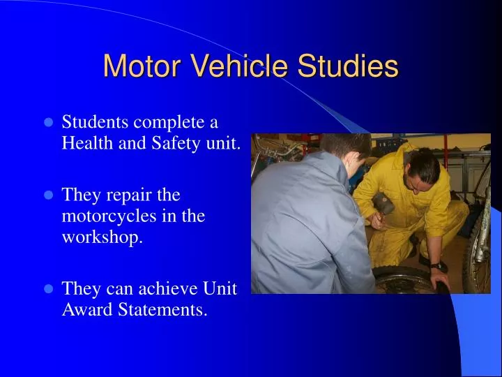 motor vehicle studies