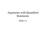Arguments with Quantified Statements - slide 1