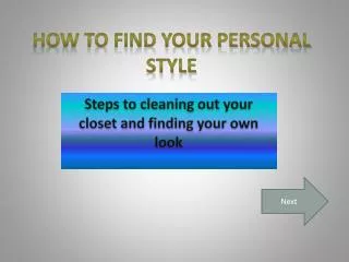 How to Find your personal Style