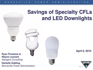 Savings of Specialty CFLs and LED Downlights