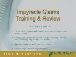Impyracle Claims Training &amp; Review