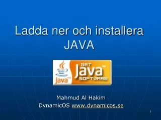 ladda ner och installera java