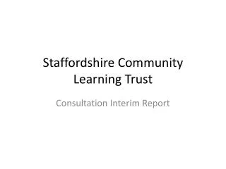 Staffordshire Community Learning Trust