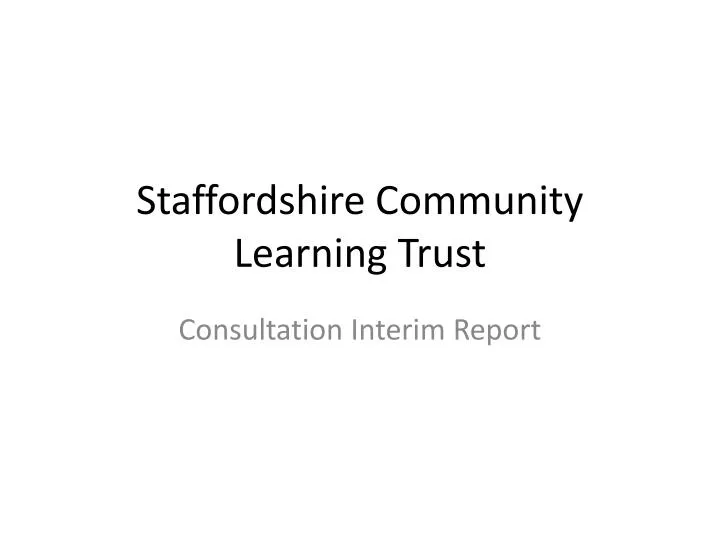 staffordshire community learning trust