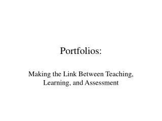 Portfolios: