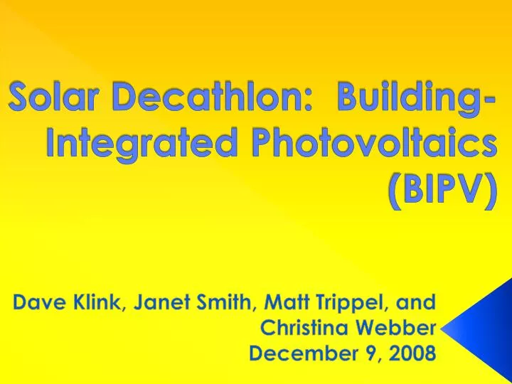 solar decathlon building integrated photovoltaics bipv