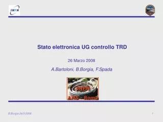 Stato elettronica UG controllo TRD