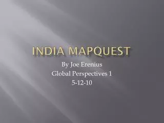 India Mapquest