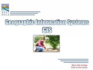 Geographic Information Systems GIS