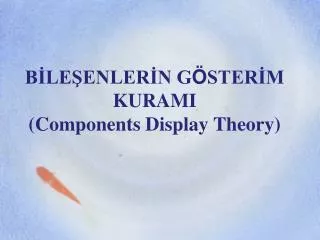 b le enler n g ster m kurami components display theory