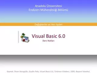 visual basic 6 0 ders notlar