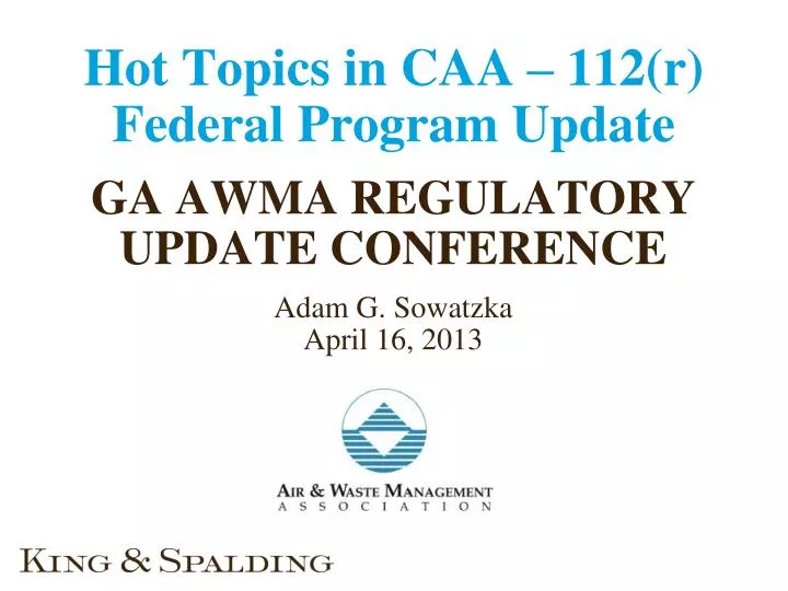 hot topics in caa 112 r federal program update