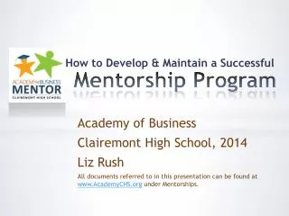 Mentorship Program