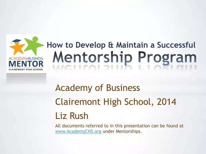 mentorship program